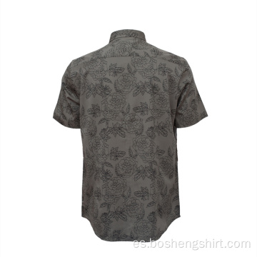 Blusa de hombre de manga floral personalizada de nueva moda